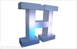 Eventobjekt: Buchstaben-Logo 