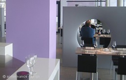 Event-Beispiel: Premiere Lochkubix-Raumteiler in Restaurant
